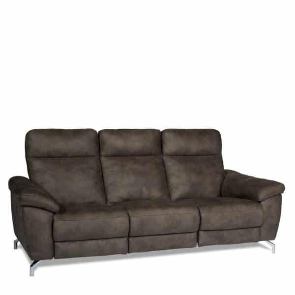 Relaxcouch in Braun Microfaser modern