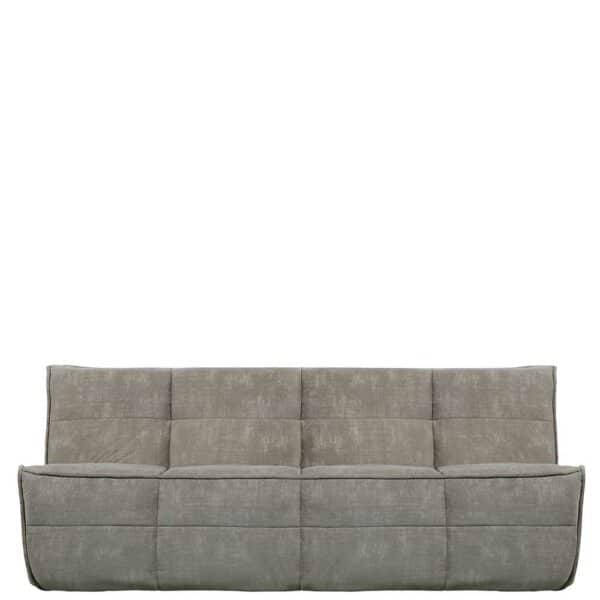 Dreisitzer Sofa in Grau Samt 210 cm breit