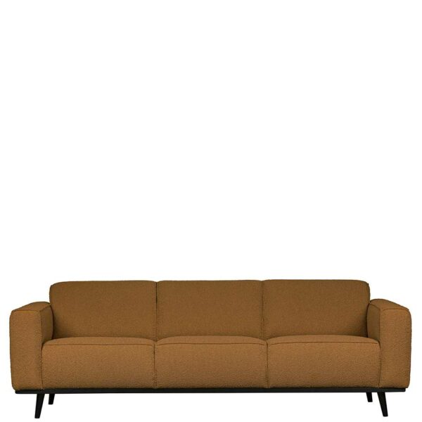 Dreisitzer Sofa in Bernsteinfarben Stoff Armlehnen