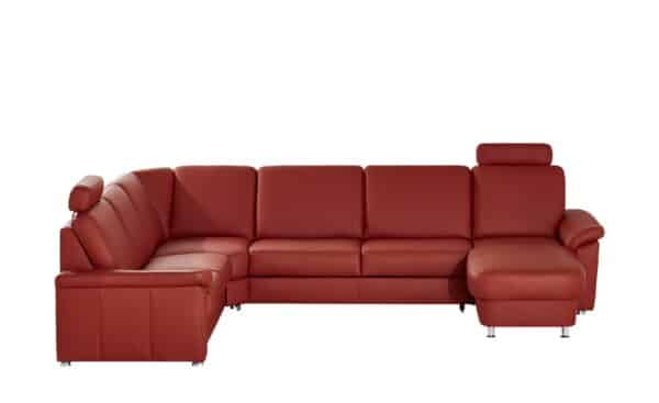 meinSofa Leder-Wohnlandschaft  Carolin ¦ rot Polstermöbel > Sofas > Schlafsofas - Höffner