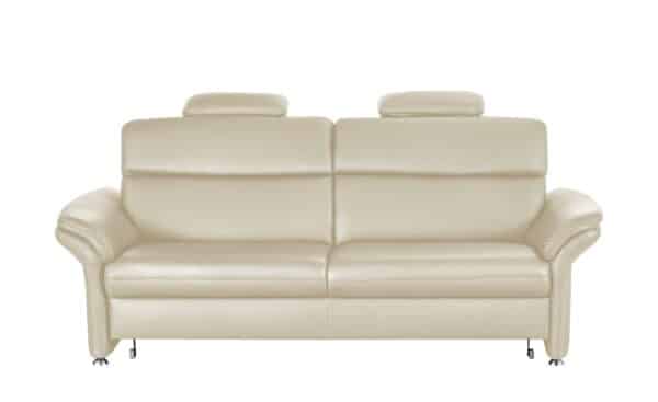 meinSofa Ledersofa  Manon ¦ beige Polstermöbel > Sofas > 3-Sitzer - Höffner