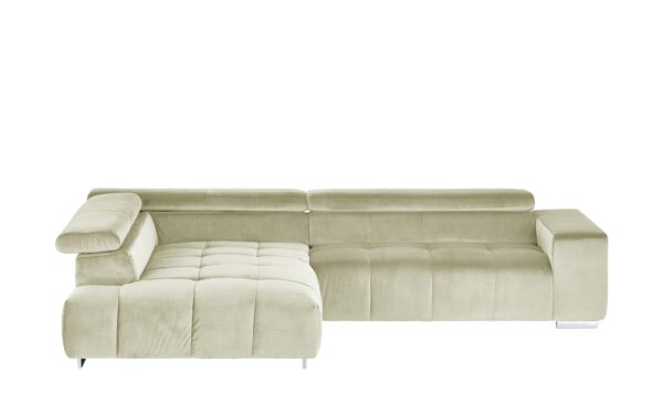 uno Ecksofa aus Samt  Origo ¦ creme Polstermöbel > Sofas > Ecksofas - Höffner