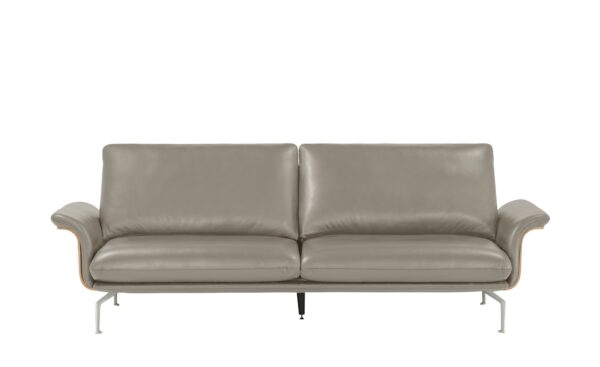 Nils Olsen Ledersofa  Alva ¦ grau Polstermöbel > Sofas > 3-Sitzer - Höffner