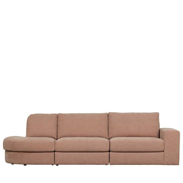 Stoff Modulsofa Rosa in modernem Design drei Sitzplätzen