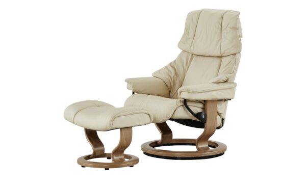 Stressless Relaxsessel mit Hocker  Reno M ¦ creme ¦ Maße (cm): B: 79 H: 108 T: 75 Polstermöbel > Sessel > Ledersessel - Höffner