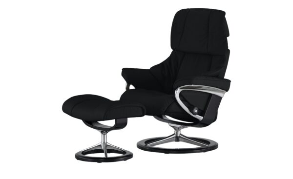 Stressless Relaxsessel mit Hocker  Reno M ¦ schwarz ¦ Maße (cm): B: 83 H: 110 T: 76 Polstermöbel > Sessel > Ledersessel - Höffner