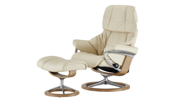 Stressless Relaxsessel mit Hocker  Reno S ¦ creme ¦ Maße (cm): B: 79 H: 109 T: 75 Polstermöbel > Sessel > Ledersessel - Höffner