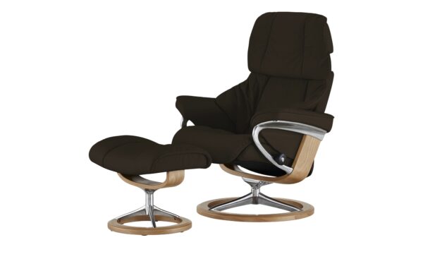 Stressless Relaxsessel mit Hocker  Reno S ¦ braun ¦ Maße (cm): B: 79 H: 109 T: 75 Polstermöbel > Sessel > Ledersessel - Höffner