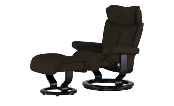 Stressless Relaxsessel mit Hocker  Magic L ¦ braun ¦ Maße (cm): B: 90 H: 111 T: 82 Polstermöbel > Sessel > Ledersessel - Höffner