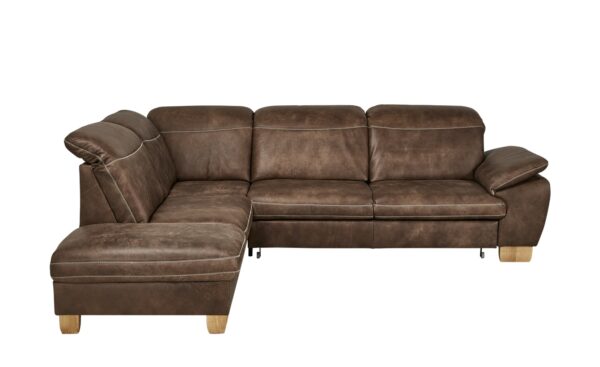 meinSofa Leder-Ecksofa  Raica ¦ braun ¦ Maße (cm): B: 292 H: 91 T: 243 Polstermöbel > Sofas > Ecksofas - Höffner