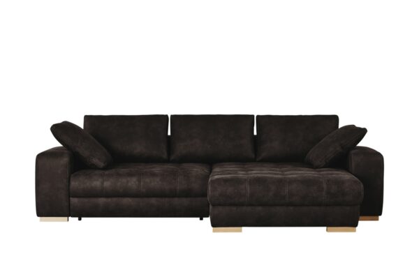 bobb Ecksofa dunkelbraun - Microfaser Caro ¦ braun ¦ Maße (cm): B: 305 H: 68 T: 202 Polstermöbel > Sofas > Ecksofas - Höffner