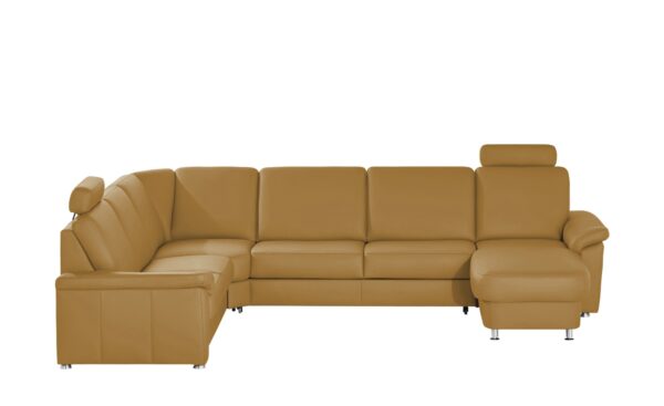 meinSofa Leder-Wohnlandschaft  Carolin ¦ gelb ¦ Maße (cm): B: 336 H: 91 T: 240 Polstermöbel > Sofas > Schlafsofas - Höffner