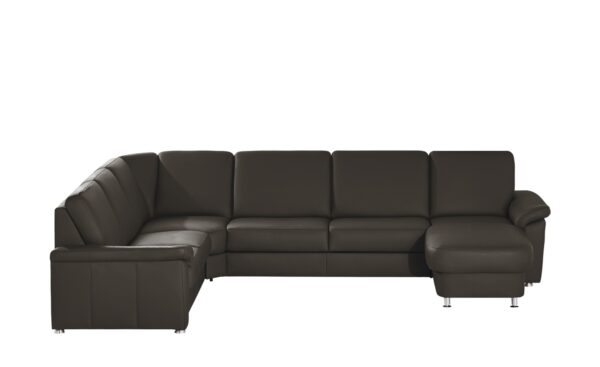 meinSofa Leder-Wohnlandschaft  Carolin ¦ braun ¦ Maße (cm): B: 336 H: 91 T: 240 Polstermöbel > Sofas > Wohnlandschaften - Höffner