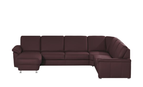 meinSofa Leder-Wohnlandschaft  Carolin ¦ lila/violett ¦ Maße (cm): B: 336 H: 91 T: 240 Polstermöbel > Sofas > Wohnlandschaften - Höffner