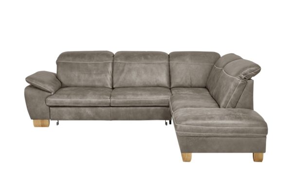 meinSofa Leder-Ecksofa  Raica ¦ grau ¦ Maße (cm): B: 292 H: 91 T: 243 Polstermöbel > Sofas > Ecksofas - Höffner