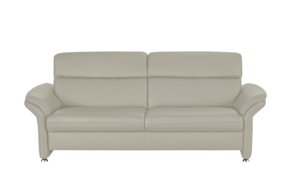 meinSofa Ledersofa  Manon ¦ grau ¦ Maße (cm): B: 228 H: 94 T: 92 Polstermöbel > Sofas > 3-Sitzer - Höffner