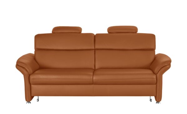 meinSofa Ledersofa  Manon ¦ orange ¦ Maße (cm): B: 228 H: 94 T: 92 Polstermöbel > Sofas > 3-Sitzer - Höffner