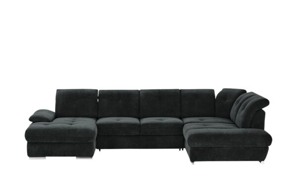 Wohnlandschaft  Gladys ¦ schwarz ¦ Maße (cm): B: 377 H: 103 T: 246 Polstermöbel > Sofas > Schlafsofas - Höffner