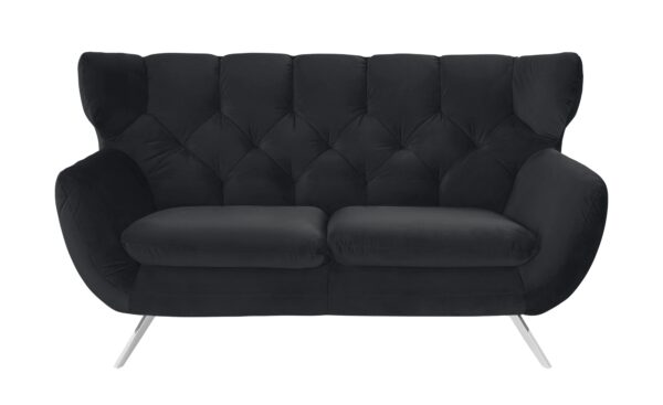 pop Sofa  Caldara ¦ schwarz ¦ Maße (cm): B: 175 H: 94 T: 95 Polstermöbel > Sofas > 2-Sitzer - Höffner