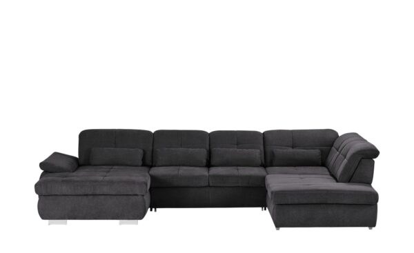 Wohnlandschaft mit Funktion  Perry ¦ grau ¦ Maße (cm): B: 374 H: 100 T: 260 Polstermöbel > Sofas > Schlafsofas - Höffner