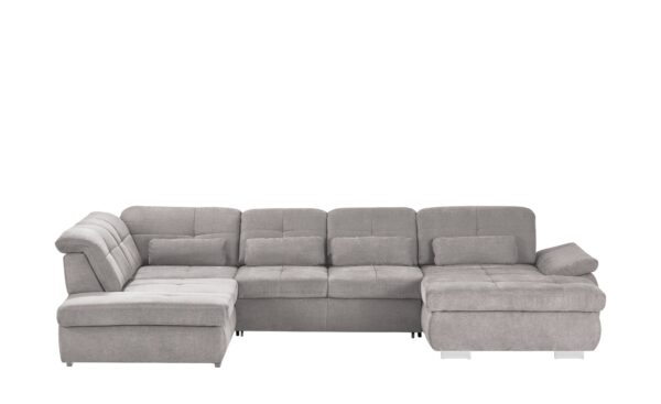 Wohnlandschaft mit Funktion  Perry ¦ grau ¦ Maße (cm): B: 374 H: 100 T: 195 Polstermöbel > Sofas > Schlafsofas - Höffner