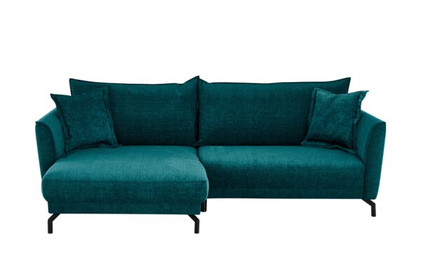 bobb Ecksofa  Yolanda ¦ türkis/petrol ¦ Maße (cm): B: 257 H: 94 T: 174 Polstermöbel > Sofas > Ecksofas - Höffner