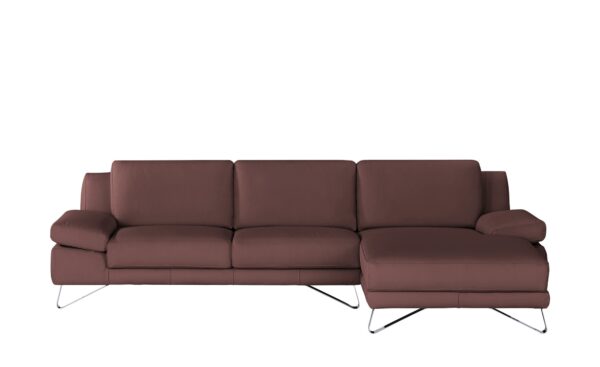 Ecksofa  Fine ¦ rot ¦ Maße (cm): B: 281 H: 81 T: 162 Polstermöbel > Sofas > Ecksofas - Höffner