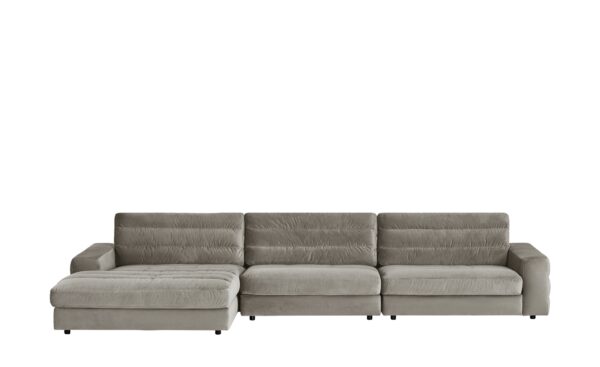 pop Ecksofa Samt  Scarlatti ¦ grau ¦ Maße (cm): B: 416 H: 83 T: 205 Polstermöbel > Sofas > Ecksofas - Höffner