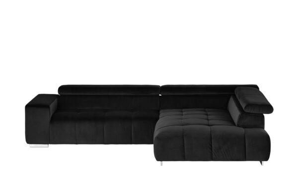 uno Ecksofa aus Samt  Origo ¦ schwarz ¦ Maße (cm): H: 70 Polstermöbel > Sofas > Ecksofas - Höffner