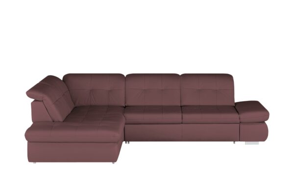 Lounge Collection Ecksofa Leder  Spencer ¦ rot ¦ Maße (cm): B: 323 H: 102 T: 260 Polstermöbel > Sofas > Ecksofas - Höffner