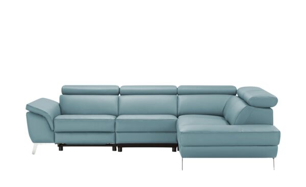 uno Ecksofa Leder  Dallas ¦ blau ¦ Maße (cm): B: 283 H: 74 T: 228 Polstermöbel > Sofas > Ecksofas - Höffner