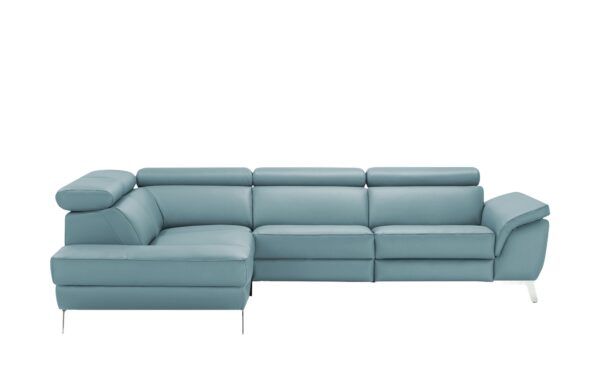 uno Ecksofa Leder  Dallas ¦ blau ¦ Maße (cm): B: 283 H: 74 T: 228 Polstermöbel > Sofas > Ecksofas - Höffner