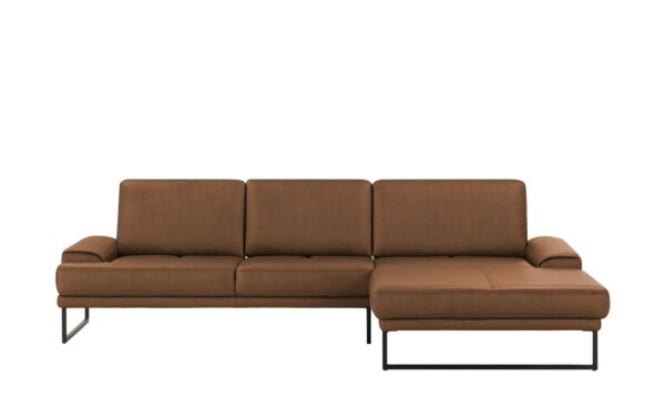 Gallery M Leder Ecksofa  Viola ¦ braun ¦ Maße (cm): B: 294 H: 85 T: 190 Polstermöbel > Sofas > Ecksofas - Höffner