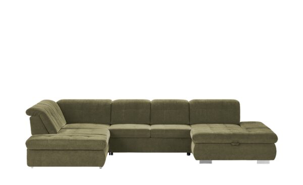 Lounge Collection Wohnlandschaft  Spencer ¦ grün ¦ Maße (cm): B: 382 H: 102 T: 260 Polstermöbel > Sofas > Schlafsofas - Höffner