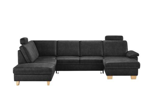 meinSofa Wohnlandschaft   Samu ¦ schwarz ¦ Maße (cm): B: 316 H: 90 T: 235 Polstermöbel > Sofas > Schlafsofas - Höffner