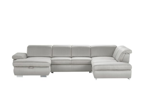 Lounge Collection Wohnlandschaft   Amanda ¦ grau ¦ Maße (cm): B: 379 H: 85 T: 260 Polstermöbel > Sofas > Schlafsofas - Höffner