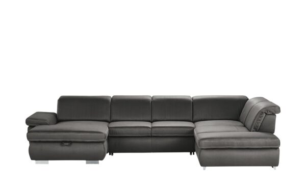 Lounge Collection Wohnlandschaft   Amanda ¦ grau ¦ Maße (cm): B: 379 H: 85 T: 260 Polstermöbel > Sofas > Schlafsofas - Höffner