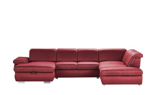 Lounge Collection Wohnlandschaft   Amanda ¦ rot ¦ Maße (cm): B: 379 H: 85 T: 260 Polstermöbel > Sofas > Schlafsofas - Höffner