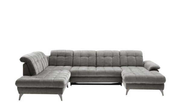 Wohnlandschaft  Melly ¦ grau ¦ Maße (cm): B: 359 H: 90 T: 237 Polstermöbel > Sofas > Schlafsofas - Höffner