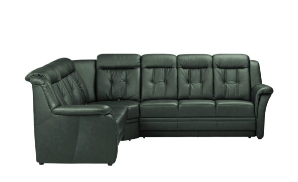 Polstermöbel Oelsa Komfort-Ecksofa aus Leder  Andorra ¦ grün ¦ Maße (cm): B: 238 H: 99 T: 170 Polstermöbel > Sofas > Ecksofas - Höffner