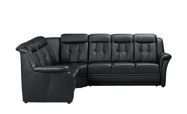 Polstermöbel Oelsa Komfort-Ecksofa aus Leder  Andorra ¦ schwarz ¦ Maße (cm): B: 238 H: 99 T: 170 Polstermöbel > Sofas > Ecksofas - Höffner