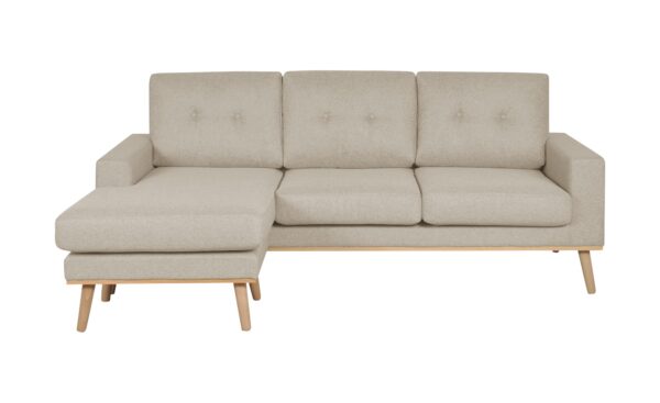 Ecksofa beidseitig stellbar Cristy ¦ creme ¦ Maße (cm): B: 211 H: 88 T: 139 Polstermöbel > Sofas > Ecksofas - Höffner