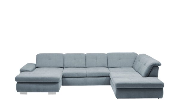 Lounge Collection Wohnlandschaft Flachgewebe  Affair ¦ blau ¦ Maße (cm): B: 371 H: 85 T: 260 Polstermöbel > Sofas > Schlafsofas - Höffner