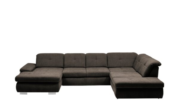 Lounge Collection Wohnlandschaft Flachgewebe  Affair ¦ braun ¦ Maße (cm): B: 371 H: 85 T: 260 Polstermöbel > Sofas > Schlafsofas - Höffner