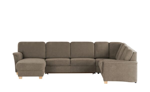 smart Wohnlandschaft  Valencia ¦ braun ¦ Maße (cm): B: 341 H: 90 T: 246 Polstermöbel > Sofas > Schlafsofas - Höffner