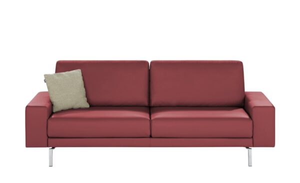 hülsta Sofa Sofabank aus Leder  HS 450 ¦ rot ¦ Maße (cm): B: 220 H: 85 T: 95 Polstermöbel > Sofas > Einzelsofas - Höffner