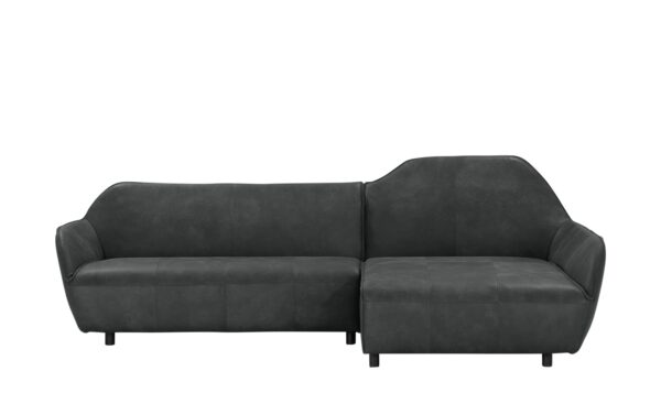 hülsta Sofa Ecksofa Leder  HS 480 ¦ grau ¦ Maße (cm): B: 278 H: 82 T: 164 Polstermöbel > Sofas > Ecksofas - Höffner