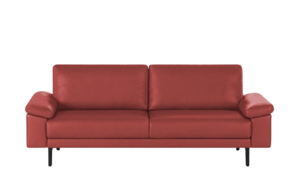 hülsta Sofa Sofabank aus Leder  HS 450 ¦ rot ¦ Maße (cm): B: 218 H: 85 T: 95 Polstermöbel > Sofas > Einzelsofas - Höffner