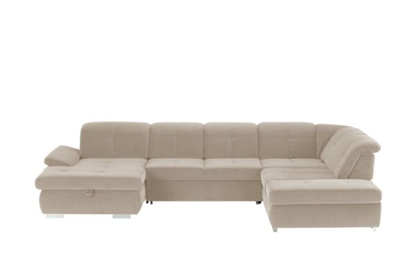 Lounge Collection Wohnlandschaft Mikrofaser  Affair ¦ beige Polstermöbel > Sofas > Schlafsofas - Höffner