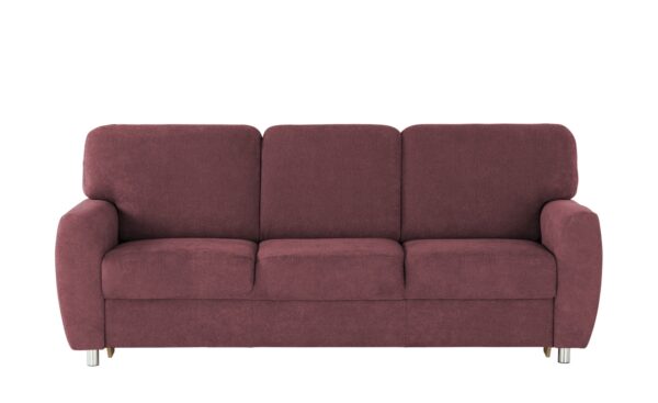 smart Sofa  Valencia ¦ rot ¦ Maße (cm): B: 220 H: 90 T: 93 Polstermöbel > Sofas > 3-Sitzer - Höffner